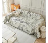 VanderHOME Reversible Throws for Sofas Super Soft Sofa Blanket with Decorative Tassels Versatile Chenille Sofa Throw Large Throw for Sofa Bed Armchair 180 * 230cm-Black