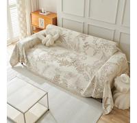 VanderHOME Reversible Throws for Sofas Super Soft Sofa Blanket with Decorative Tassels Versatile Chenille Sofa Throw Large Throw for Sofa Bed Armchair 180 * 90cm-Khaki