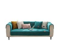 VanderHOME Sofa Cover 1 2 3 4 Seater, Lambswool Couch Cover,Universal Non-Slip Corner Sofa Cover L Shape Super Soft Autumn Winter Sofa Slipcovers for Living Room 90 * 210cm-Green-seat cover(1 PC)