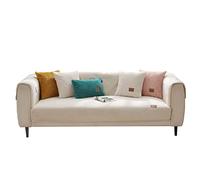 VanderHOME Sofa Cover 1 2 3 4 Seater, Lambswool Couch Cover,Universal Non-Slip Corner Sofa Cover L Shape Super Soft Autumn Winter Sofa Slipcovers for Living Room 50 * 30cm-Beige-Pillowcase(2 PCS)