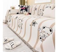 VanderHOME Sofa throw - Cute cartoon pattern Soft Blanket Wear-Resistant Sofa Blanket, Decorative Multifunction Throws For Beds Double 180 * 360cm-Curry