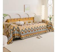 VanderHOME Sofa Throws Large 3 Seater Woven Sofa Throw Blanket with Tassels Breathable Versatile Throws for Sofas Large Throws for Sofa Bed and Armchair 180 * 130cm-Bohemia