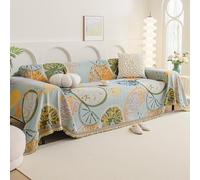 VanderHOME Sofa Throws Large 3 Seater Woven Sofa Throw Blanket with Tassels Breathable Versatile Throws for Sofas Large Throws for Sofa Bed and Armchair 180 * 150cm-Summer Fruits