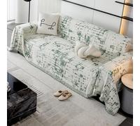 VanderHOME Soft Throws, Chenille Sofa Throw Blanket With Tassels, Versatile Blanket, Reversible Classic Style Throw Blanket for Sofa, Armchair Beds 180 * 180cm-Green
