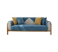 VanderHOME Solid Colour Sofa Cover 1/2/3/4 Seater Waterproof Non-slip Furniture Protector for Dogs 110 * 180cm - Dark Blue (Only 1 Piece)