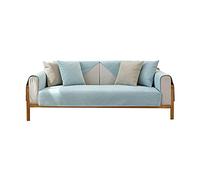 VanderHOME Solid Colour Sofa Cover 1/2/3/4 Seater Waterproof Non-slip Furniture Protector for Dogs 90 * 160cm - Aqua Blue - Seat Cover (Only 1 Piece)
