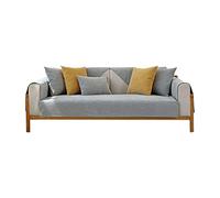 VanderHOME Solid Colour Sofa Cover 1/2/3/4 Seater Waterproof Non-slip Furniture Protector for Dogs in Various Sizes 110 * 110cm-Grey-Seat Cover (Only 1 Piece)