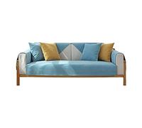VanderHOME Solid Colour Waterproof Sofa Cover 1/2/3/4 Seater in Various Sizes - Non-slip Furniture Protector for Dogs 70 * 50cm - Light Blue Armrest Cover (Only 1 Piece)