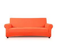 VanderHOME Stretch Sofa Slipcover Easy Fit Elastic Jacquard Fabric Couch Settee Slipcover Stretch Sofa Covers Couch Covers Thick Soft Non Slip Sofa Slipcovers Furniture Protector 3 Seater, Orange