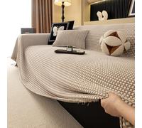 VanderHOME Super Soft Throws For Sofas Suitable For 1/2/3/4-Seater Sofas Sofa Cover, Sofa Protector Stain-Resistant, Durable And Multi-Functional, All-Season Use 180 * 130cm-Light Brown