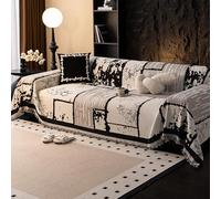 VanderHOME Throws for Sofas Chenille Sofa Throw, Chinese Classical Style Sofa blanket Jacquard Woven Versatile Decorative Throw for Sofa, Bedspread and Settee 180 * 340cm-White