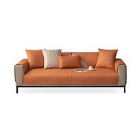 VanderHOME Waterproof Sofa Towel Solid Color Sofa Cover,Furniture Cover Protector,Four Season Non-Slip Sofa Cover for Dogs and Children 110 * 180cm-Orange-Seat Cover(1 PC ONLY)