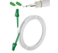 VANDESAIL 20m(66ft) Armored Single-Mode OS2 LC/APC to LC/APC Fiber Optic Cable, 9/125 µm LSZH - FTTH & SFP Compatible, White
