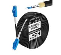VANDESAIL 70M Uniboot LC to LC Single Mode Fiber Patch Cable，OS2 Outdoor Armored Fiber Optic Cable Duplex 1G/10GB LC-LC Fiber Jumper SMF Optic Patch Cord 230FT