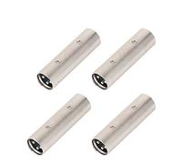 VANDESAIL XLR Gender Changer, 3 Pin XLR Adapter Coupler Male to Male 4 Pack
