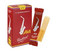 Vandoren Alto Saxophone Reeds Java Red – Strength 2.5 – 10 Pack