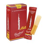 Vandoren Red Java Reeds for Soprano Saxophone, Boxes of 10, Various Strengths