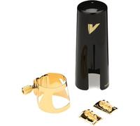 Vandoren LC09P Optimum Ligature And Plastic Cap, fits Baritone Saxophone (Gold Finish)