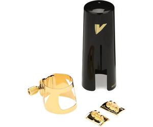Vandoren LC09P Optimum Ligature And Plastic Cap, fits Baritone Saxophone (Gold Finish)