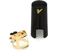 Vandoren LC56DP M/O Soprano Saxophone Ligature with Plastic Cap, Gold