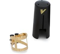 Vandoren LC56GP M/O Soprano Saxophone Ligature with Plastic Cap, Gold