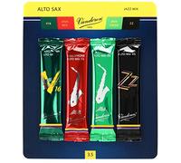 Vandoren SRMIXA35 Alto Sax Jazz Reed Mix Card includes 1 each ZZ, V16, JAVA and JAVA Red Strength 3.5