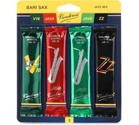 Vandoren SRMIXB3 Bari Sax Jazz Reed Mix Card includes 1 each ZZ, V16 JAVA and JAVA Red Strength 3