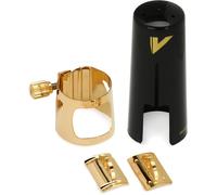 Vandoren tenor saxophone ligature Optimum with plastic cap LC08P Gold Plated NEW