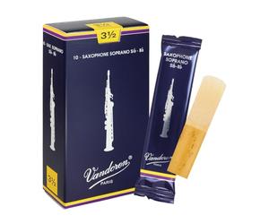 Vandoren Traditional Soprano Saxophone Reeds - Box of 10 - Strength 3.5