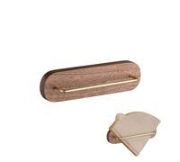 VANDROOP Coffee Filter Holder, Cone Coffee Filter Holder Storage, Coffee Filter Stand for V60 Coffee Filters Size #01 and #02 (B Walnut)
