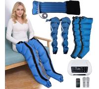 vanenferse 6 Cavity Lymphatic Drainage Massager Legs, Electric Pressure Massage Machine Air Compression Body Massager Con 6 Modes, Pneumatic Leg Wrap Pressure Machine for Pain and Circulation