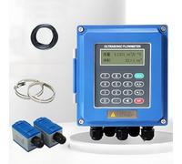 vanenferse Digital Ultrasonic Flow Meter DN25-6000mm, Wall-Mount Liquid Flowmeter Counter With External Clamp Sensor, IP67 Waterproof, LCD Display for Water, Alcohol, Oil, and Sewage Measurement