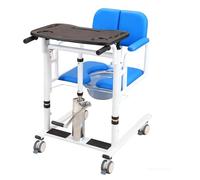 vanenferse Hydraulic Patient Lift Transfer Chair for Home, Multifunctional Bedside Commode Wheelchair, Bedside Commodes Patient Lift Transfer, 180° Split Seat, 200KG Capacity