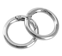 VanEnjoy 2/4/10/18 pcs O Ring for Purse Strap,1 inch Spring Rings for Handbag and Keys (Silver 2PCS)