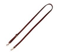 VanEnjoy Adjustable Genuine Leather Crossbody Straps Replacement - Width 1/2“, Length 25”-51”, Brownish Red, Gold Rock, classic