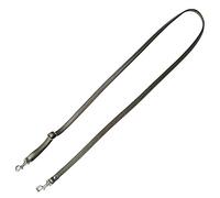 VanEnjoy Adjustable Genuine Leather Crossbody Straps Replacement - Width 1/2“, Length 25”-51” (Silver Grey - Silver Buckles)