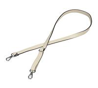 VanEnjoy Full Grain Genuine Leather Adjustable CrossBody Strap Replacement for Bag Purse, 0.7" Wide,26-51" Long, Beige-silver Bcukles, Medium