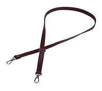 VanEnjoy Full Grain Genuine Leather Adjustable Crossbody Strap Replacement for Bag Purse, 0.7" Wide,26-51" Long (Brownish Red-Grey Bcukles)