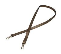 VanEnjoy Full Grain Leather Adjustable Replacement Strap Cross Body Bag Purse, 26-51 inch Gold Hardware - 1.8 CM Width (Black-Silver Metal With Tasse) (Bronze)