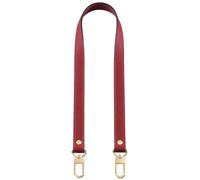 VanEnjoy Full Grain Leather Shoulder Strap Replacement with 2 Square Locks -Extended Version(Wine Red)