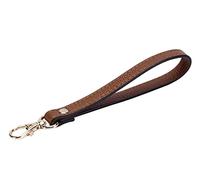 VanEnjoy Genuine Leather Keychain Wristlet Keychain Strap for Wallet Purse Clutch Cellphone Wristlet Key(Brown)