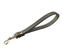 VanEnjoy Wristlet Keychain Cellphone Genuine Leather Hand Strap with Golden Lock (Silver Gray)