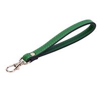 VanEnjoy Wristlet KeyChain Cellphone Genuine Leather Hand Strap with Lock (Green),7.1 inch x 0.47 inch