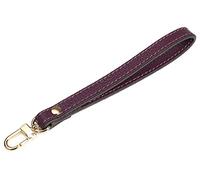 VanEnjoy Wristlet KeyChain Cellphone Genuine Leather Hand Strap with Square Lock - Purple - Medium