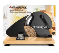 vanerepok Manual Bread Slicer for Homemade Sourdough Bread Versatile Hand Crank Bread Slicer for Sourdough Crusty Bread Etc Stainless Steel Slicers Adjustable Width for Homemade & Commercial Use