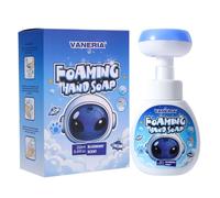 VANERIA Kids Foaming Hand Soap, Blue Cat Paw Print, Color-Changing (Blue to White), for Baby, Kids & Sensitive Skin, 250ml/8.45 fl oz, Blueberry Scent