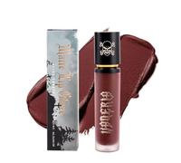 vaneria Matte Liquid Black Lipstick,Black Collection Gothic Lip Glaze,Long-Lasting Moisturizing Dark Red Lip Gloss Suitable for Halloween Parties and Gothic Makeup.(8g,0.28 Oz)(Red, M)