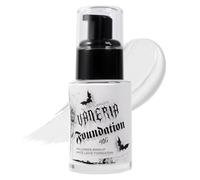 VANERIA White Foundation, Goth Foundation Liquide Makeup, Clown Makeup, Blanco Face Paint, Full-Coverage Waterproof, Mixer Use or White Base for Halloween, Cosplay, Stage, Mime & Film.30ML