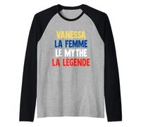 Vanessa La Femme Le Mythe Legend Gift for Vanessa Raglan Baseball Tee