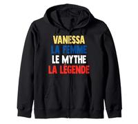 Vanessa La Femme Le Mythe Legend Gift for Vanessa Zip Hoodie